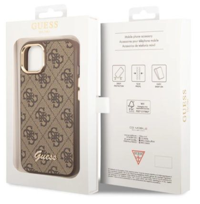 GUESS iPhone 14 Pro Suojakuori MagSafe - Ruskea