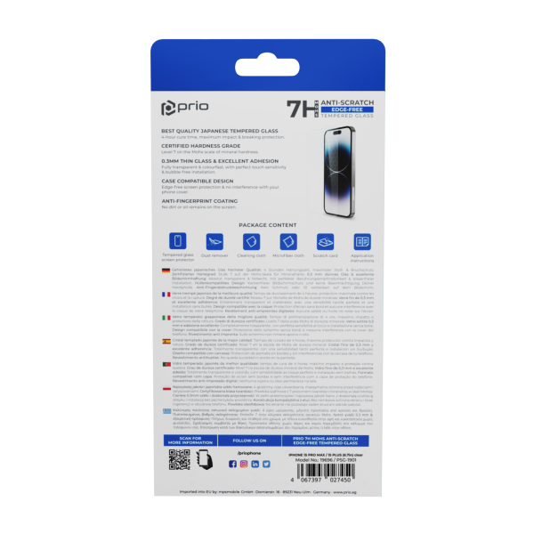 Iphone 15 Pro Max/15 Plus Panssarilasi - prio Anti-Scratch