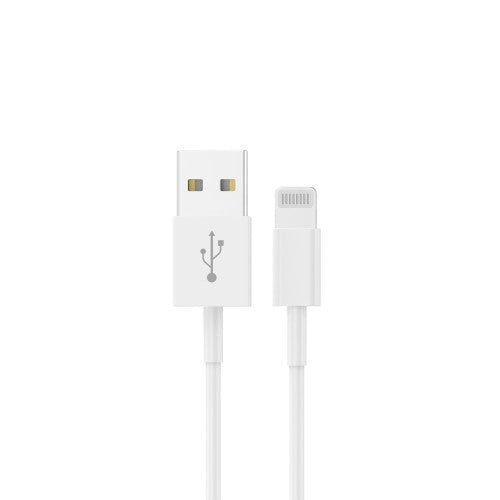 USB-A–Lightning-lataus- ja tiedonsiirtokaapeli Apple iPhonelle, 1 m – valkoinen