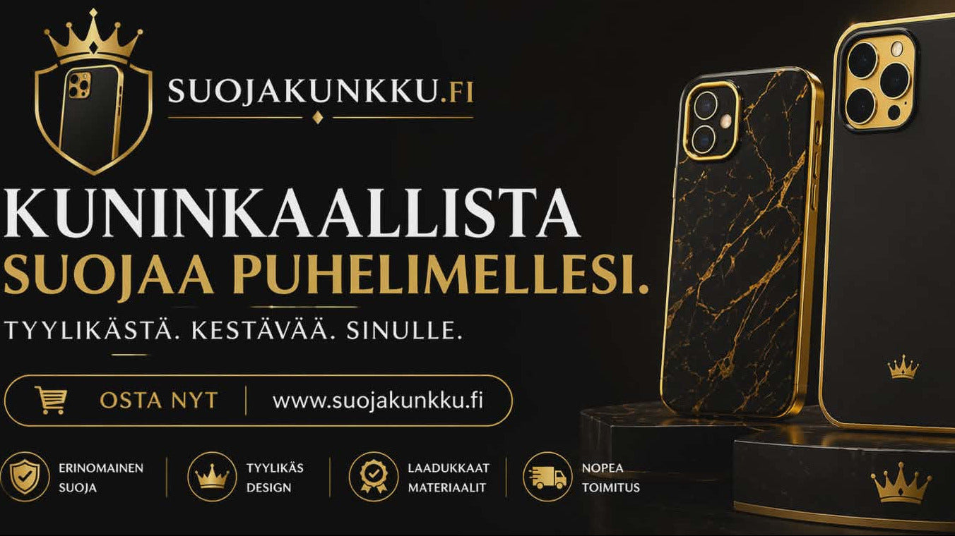 Suojaa iPhone, Samsung, OnePlus ja Pixel tyylillä – toimitus 1–3 päivässä.