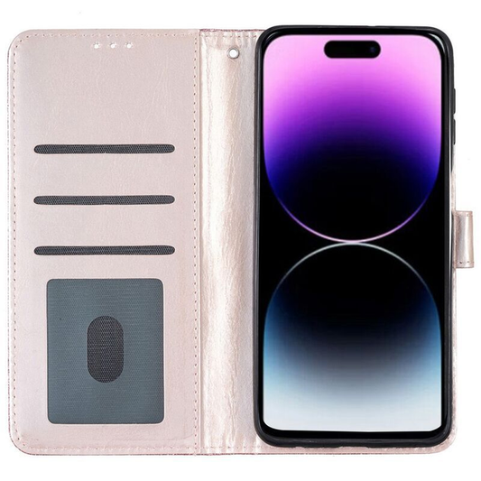 iPhone 15 Pro Max Suojakotelo (Kimalteleva) - Ruusukulta