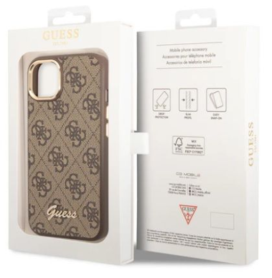 GUESS iPhone 14 Pro Suojakuori MagSafe - Ruskea